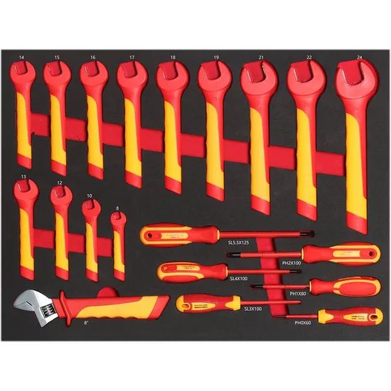 68 PCS Insulated Hand Tools Set3-Draw Tool Cabinets Factory Wheeled Yes Origin China Material Iron Feature Durable Warranty 3 - Image 6