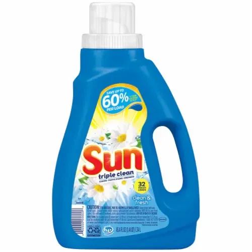 Sun Triple Clean Laundry Detergent Oxi Original Fresh 117 loads / 188 fl oz RARE - Image 1