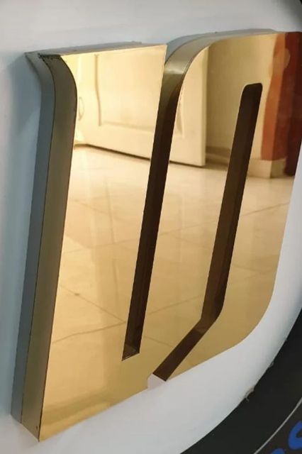 Brass Letters Sign Boards Letter Style 3D Finish Polished Lighting Non Lit Brass Grade CZ108 Letter Thickness 1 mm Mounting Type Wall - Image 6