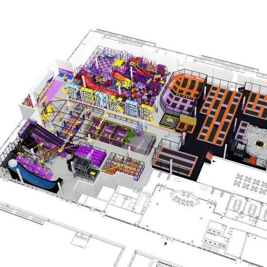 Custom Design Large Indoor Playground Trampoline Park Jumping Trampoline Park - Image 1