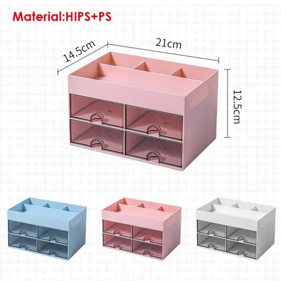Foska Plastic Office Storage Organizer with Stackable Desktop Drawer - Image 2