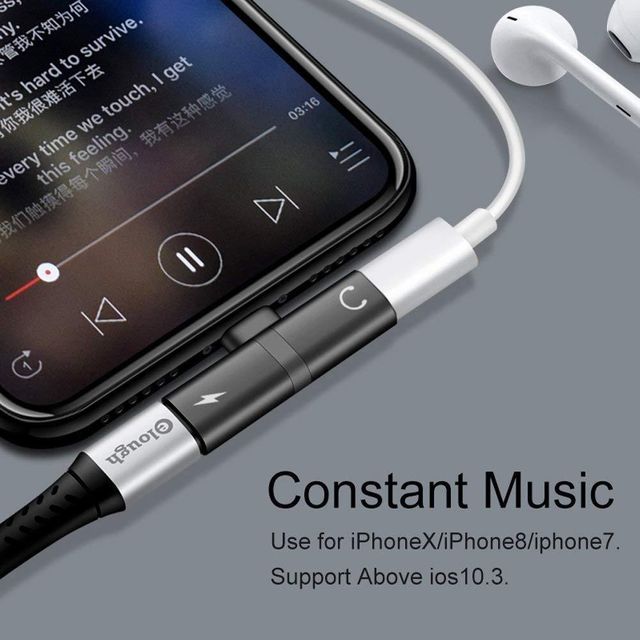 2 In 1 Dual Metal Splitter Adapter Audio For IPhone Device Brand Sparkle Used In iOS Device Material Metal Case Aux Compatibility 3.5mm - Image 4