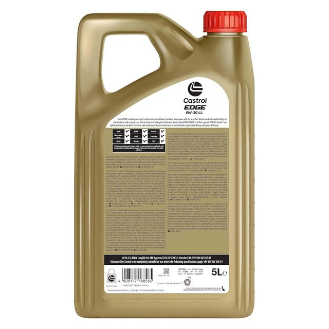 Castrol Edge 5W-30 LL Longlife Engine Oil, 5 L for sale at wholesale price/ Hot sales Castrol engine oil 15w40/ Best selling Castrol engine oil 10w40 at affordable price - Image 5