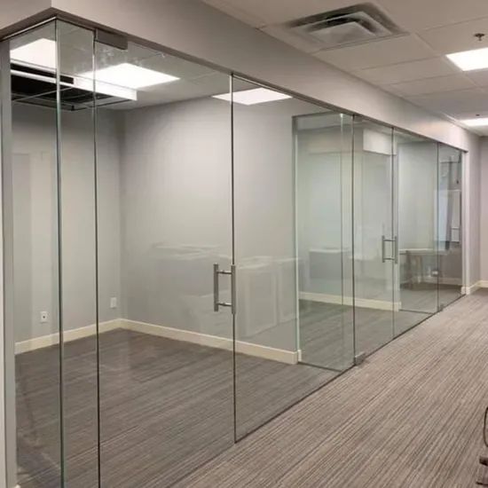 Clear Glass Partition for Office Color Black Origin China Condition New Material Metal HS Code 7008001000 Style Modern, - Image 2