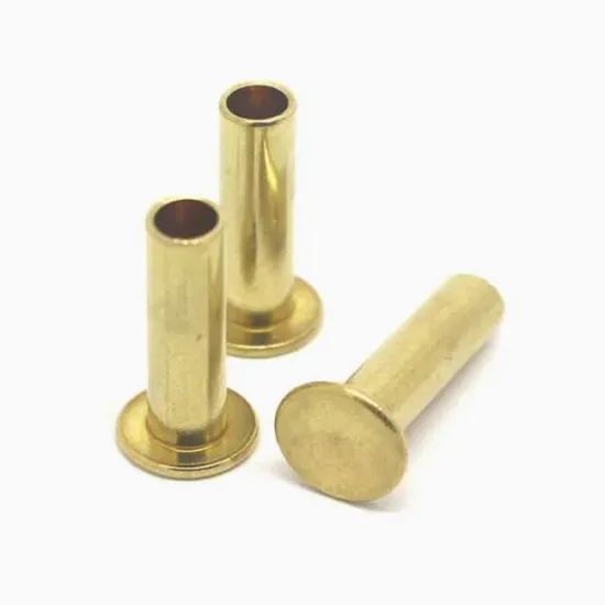 Hardware Flat Head Hollow Rivets Brass Copper Tubular High Quality Brass Rivets - Image 5