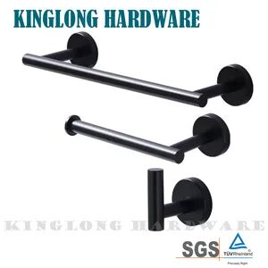New Style Stainless Steel Black Bathroom Kitchen Hardware Pendant Tissue Hook Towel Rack - Image 6