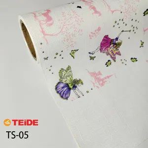 Digital Inkjet Custom Seamless Dye Sublimation Fabric Roll Mural Wallpaper - Image 1