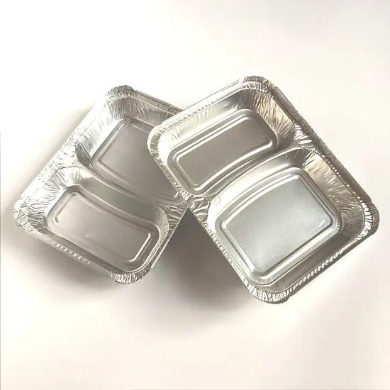 Premium 2 Compartment Aluminum Foil Food Storage Containers - Image 3