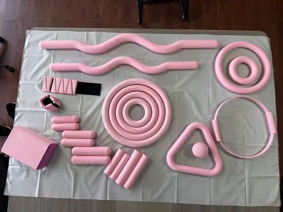 Factory Price Customized Logo Silicone Dumbbell Power Ring Yoga Mat Home Gym Fitness Set Yoga Pilates Accessories Pilates Kit - Image 6