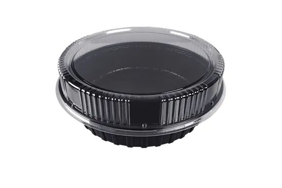 Disposable Food Grade Plastic Pet Round Container Deli Meat Slices Sushi Box - Image 1