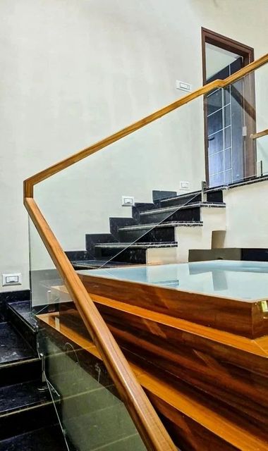 Panel Wooden Staircase Railings Color black Design Panel Thickness all Material Wood Position Stairs Aesthetic Warm And - Image 3