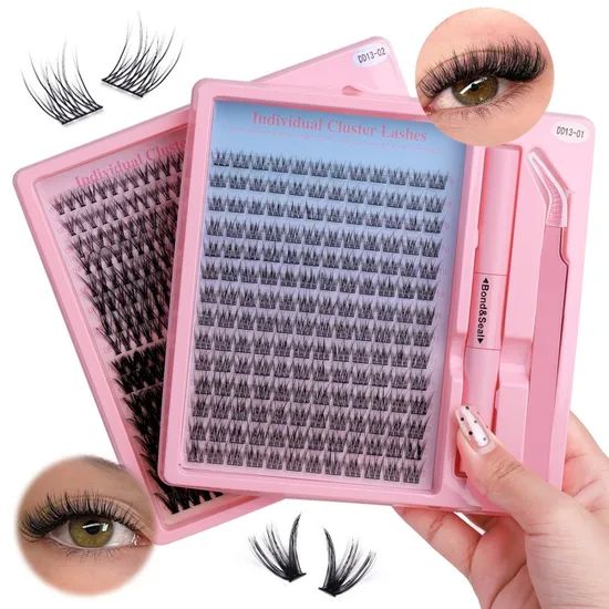 DIY Lashes Clusters Eyelash Extension 9-16mm Color Mixed Curvature D Origin China Specification 32 Sample Available Technics Hand - Image 4