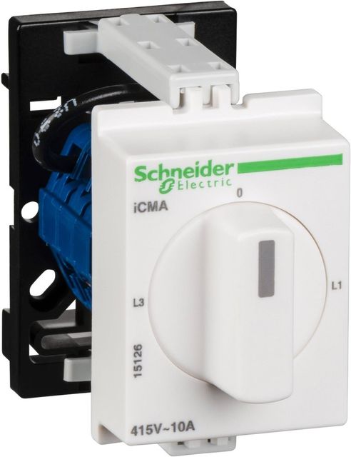 Schneider Changeover Switch Weight 76 g Brand Schneider Mounting Mode Clip-on Model Name/Number iCMA Mounting Support DIN - Image 1