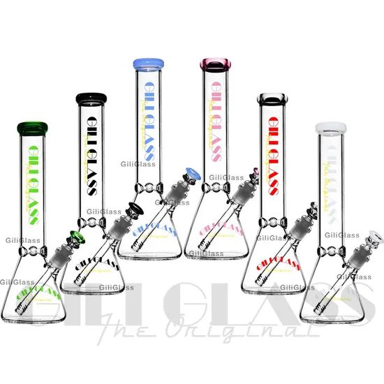 Gili-106 Giliglass 15 Inches Glass Water Pipes Bubbler Art DAB Rig Design Beaker - Image 4