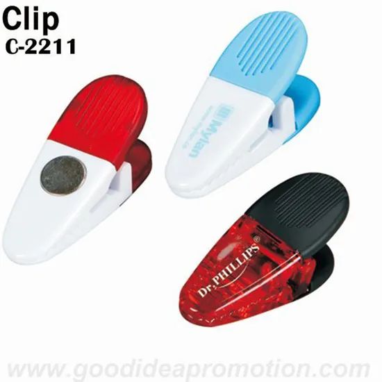 Promotional Gift Magnetic Paper Clip, Plastic Mini Pill Shape Magnetic Paper Clip - Image 2