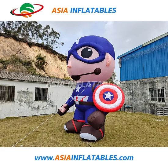Inflatable Captain America Cartoon Model, Marvel Avenger Captain America Character Mascot - Image 2