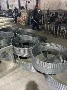 Concertina Wire Galvanizing Spiral Razor Wire Cross Each Other by Clips 730mm 960mm Diameter Blade Razor Coil - Image 1