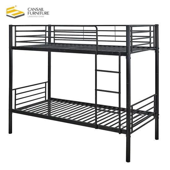 Cheap Knock Down Modern Dormitory Bunk Bed Hotel Stuff Metal Beds Frame - Image 2