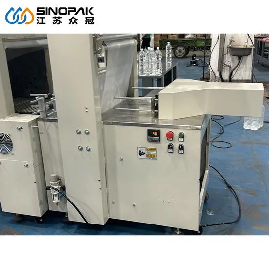 PE Film Heat Shrink Tunnel Packaging Wrapping Machine for Water Bottles Cans Packaging Semi-Automatic - Image 2