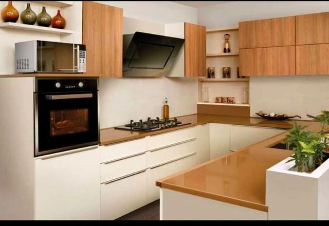 18mm Plywood Modular Kitchen Shutter Thickness 18mm Material Plywood Position Interior Appearance Modern Design - Image 1