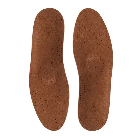 Customized Orthotic Insoles - Quilted Leather Padded Arch Support - Image 1