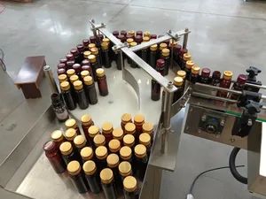 Automatic Rotation Pharmaceutical 5ml 10ml Small Bottle Oral Liquid Filling Capping and Labeling Machine - Image 2