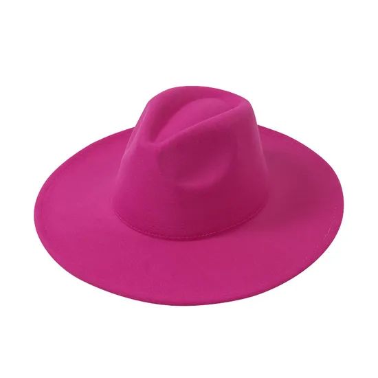 Western American Cattleman Men Cowboy Hats Women Wide Brim Fleece Felt Fedora Hat Panama Hats - Image 4