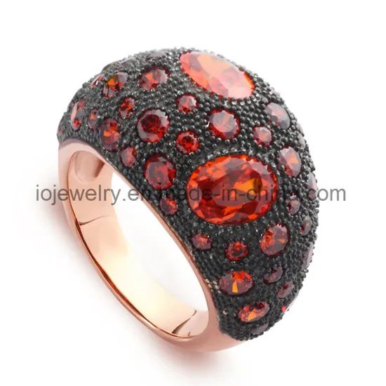 Steel Jewelry Ring with Corundum Setting by Hand - Image 3