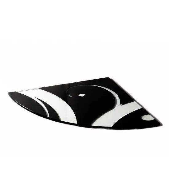 Clear Tempered Glass Corner Shelf - Image 6