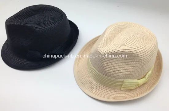 Ladys Polybroid Fedora Hats with Organza Ribbon - Image 3