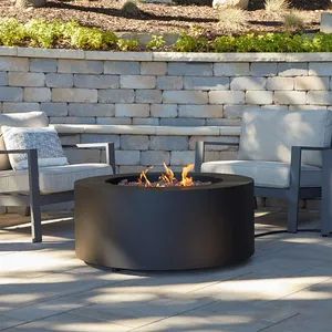 Outdoor Round Fireplace Powder Coated Metal Propane Fire Pits 18" High - Image 6
