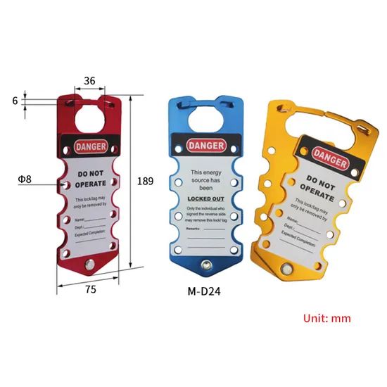 Heavy-Duty Aluminum Lockout Hasp with Custom Padlock Options Model NO. M-D24 Trademark QVAND Lock Hole Size 8mm Color - Image 2