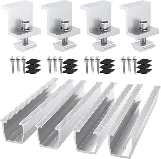 4PCS Mounting Rail Bracket for Flat Roof Solar Panel Module - Image 1