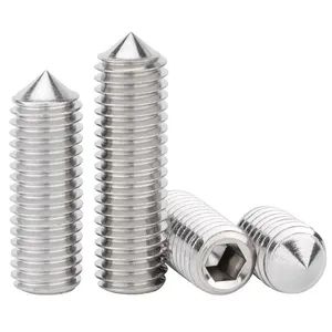 M4X20 A2 Stainless Screw with Cone Point Socket Set Screw Origin China Groove Hexagon Customized Yes Trademark Rankoo Head Style Round - Image 1