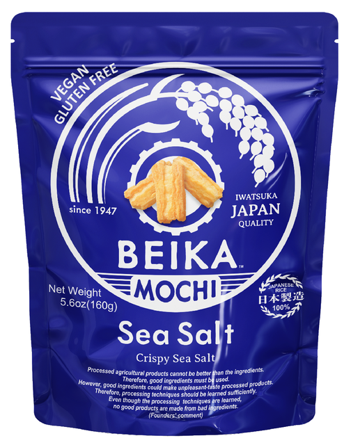"Long shelf is 18mos" Japanese Rice Cracker Sea Salt - Image 1