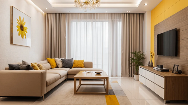 Living Room Interior Designing Service Design Style Modern Layout Design Smart Finish Quality Elegant Ambience Warm And - Image 3