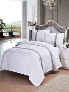 Soft Microfiber 4-Piece Bed Sheet Set Color White Weight 2.5kg Quantity 4 PCS Material Satin Filling Cotton Age Group Adults - Image 4