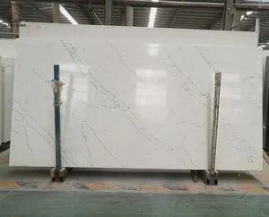 Artificial Quartz Stone Big Slabs White Calacatta Quartz Slabs - Image 5