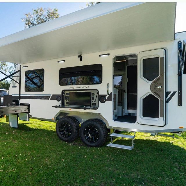 Australian standard caravan RV camping trailer for sale heavy duty travel trailer with strong build modern design and full compliance with safety regulations suitable for family camping and commercial rental use - Image 5