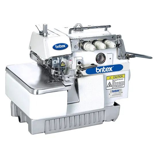 Br-737bk Three Thread Overlock Back Latching Sewing Machine Color White Type Garment Origin China Trademark BRITEX HS Code - Image 1