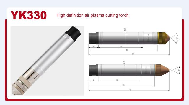 YK330 plasma cutting torch Material Copper Quality Cutting 40mm Maximum Cutting 50mm Working Current 30~400A, 30~400a Workpiece Dimensions Large, Medium, Micro, Small - Image 1