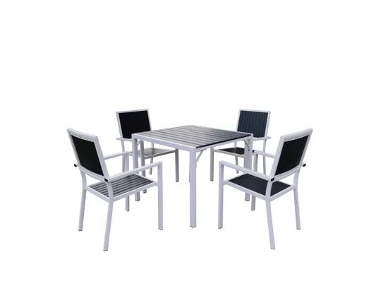 Outdoor Furniture Aluminum Frame Dining Set 4 PCS - Image 3