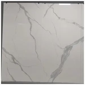 Calacatta White Large Format Porcelain Slabs for Countertops Origin China Surface Honed Thickness 12mm Size 3600？600mm HS Code 2518100000 - Image 4