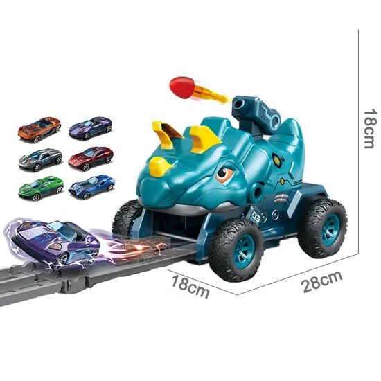 QS Toys Gcc Certification Friction Dinosaur Spring Loaded Transformation Vehicle Multi-Functional Foldable Racing Track Vehicle Boys' Toy Wholesale - Image 6