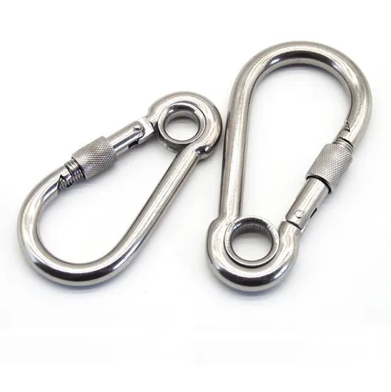 Rigging Hardware Hook Stainless Steel Spring Snap Hooks with Eyelets and Screw Nuts - Image 1