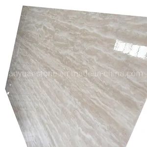 Polished Travertine Slabs Marble Beige Travertine Origin China HS Code 6802911000 Service OEM Support Waterabsortion - Image 4