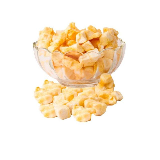 Full of Vitamin A C 100% dried fruit freeze dried papaya chips,papaya cubes for human with retail package snacks for OEM - Image 1