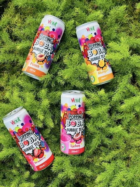 OEM/ODM Service 320ml Vinut Popping Boba bubble tea with Mango Flavor - Image 3