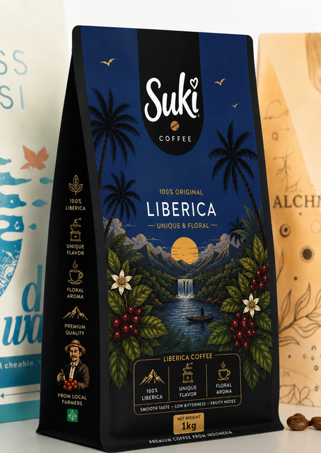 Liberica Coffee Powder Organic Yes Origin Indonesia Decaffeinated No Bean Type Liberica Purity 100%% Pure Liberica Coffee Beans - Image 1