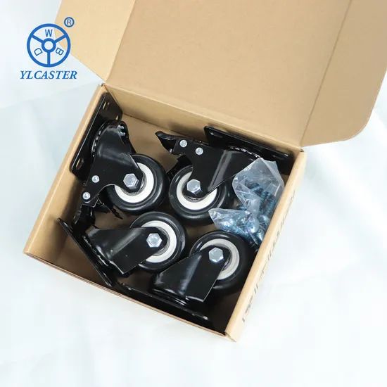 Amazon 1.5 Inch Black Polyurethane Fixed Castor Wheels Trolley Furniture Caster - Image 6